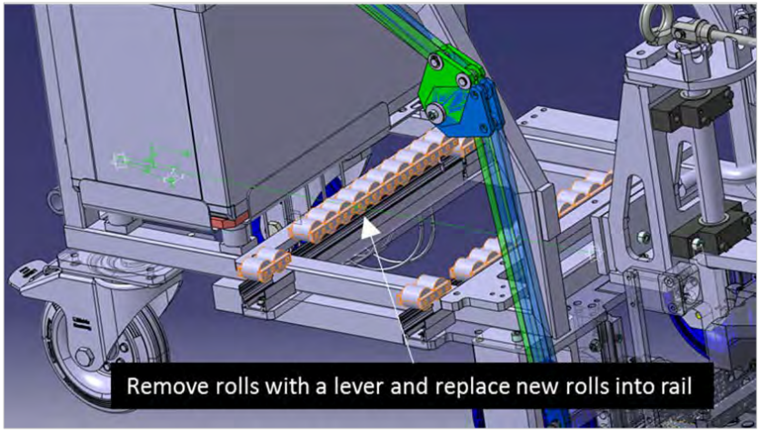 remove the rail rollers