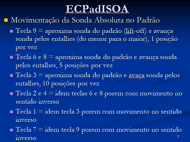 Movimentação da Sonda no Padrão