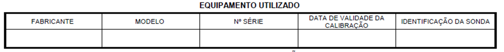 Formulrio de Registro de Resultados - Aparelho